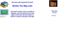 Desktop Screenshot of booksyoumaylike.com